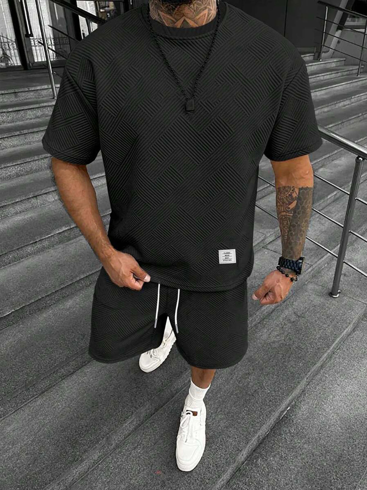Ensemble homme t-shirt et short décontracté – CLEVI Paris