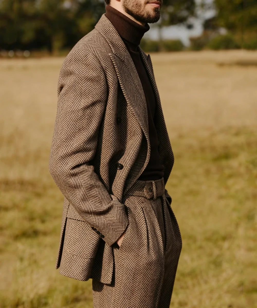 Costume homme à chevrons 2 pièces – CLEVI Paris