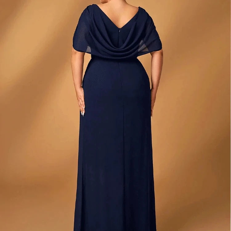Robe de soirée en mousseline perlée – CLEVI Paris