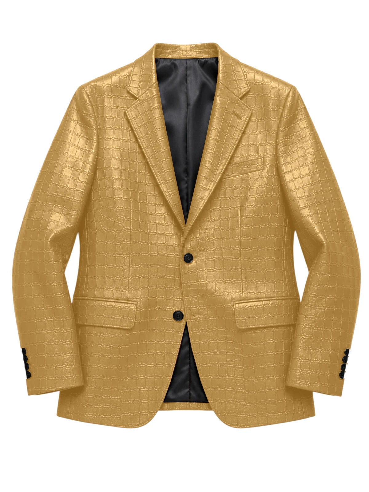 Blazer homme simili cuir crocodile à 2 boutons – CLEVI Paris