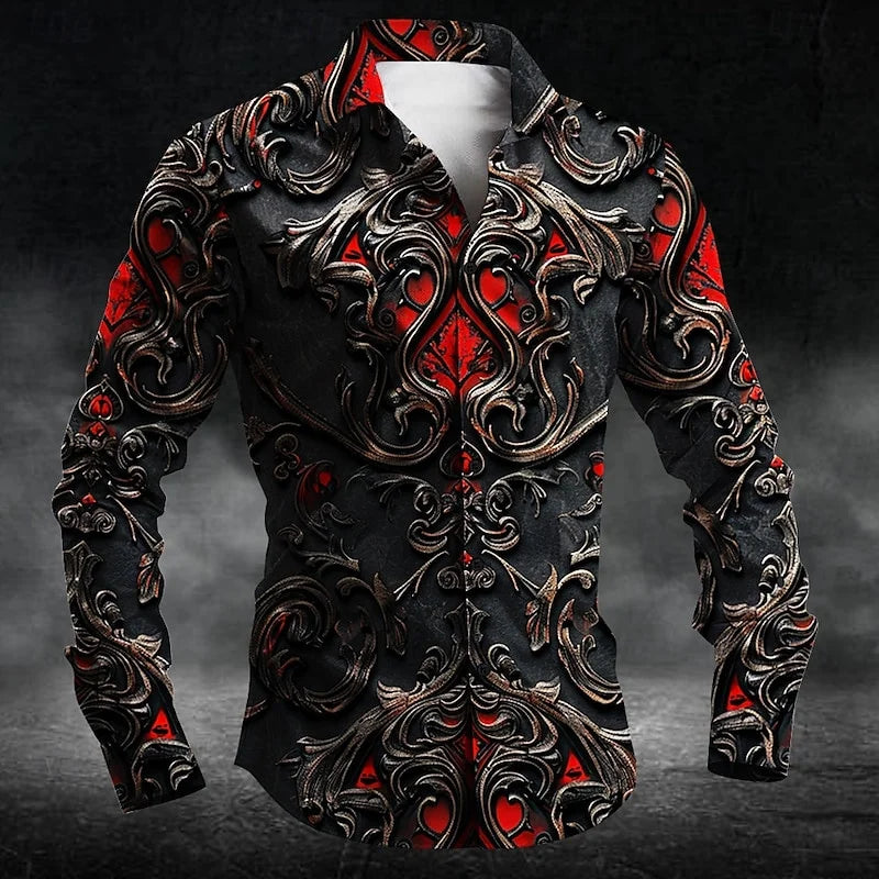 Chemise Homme à Motifs 3D Colorés – CLEVI Paris