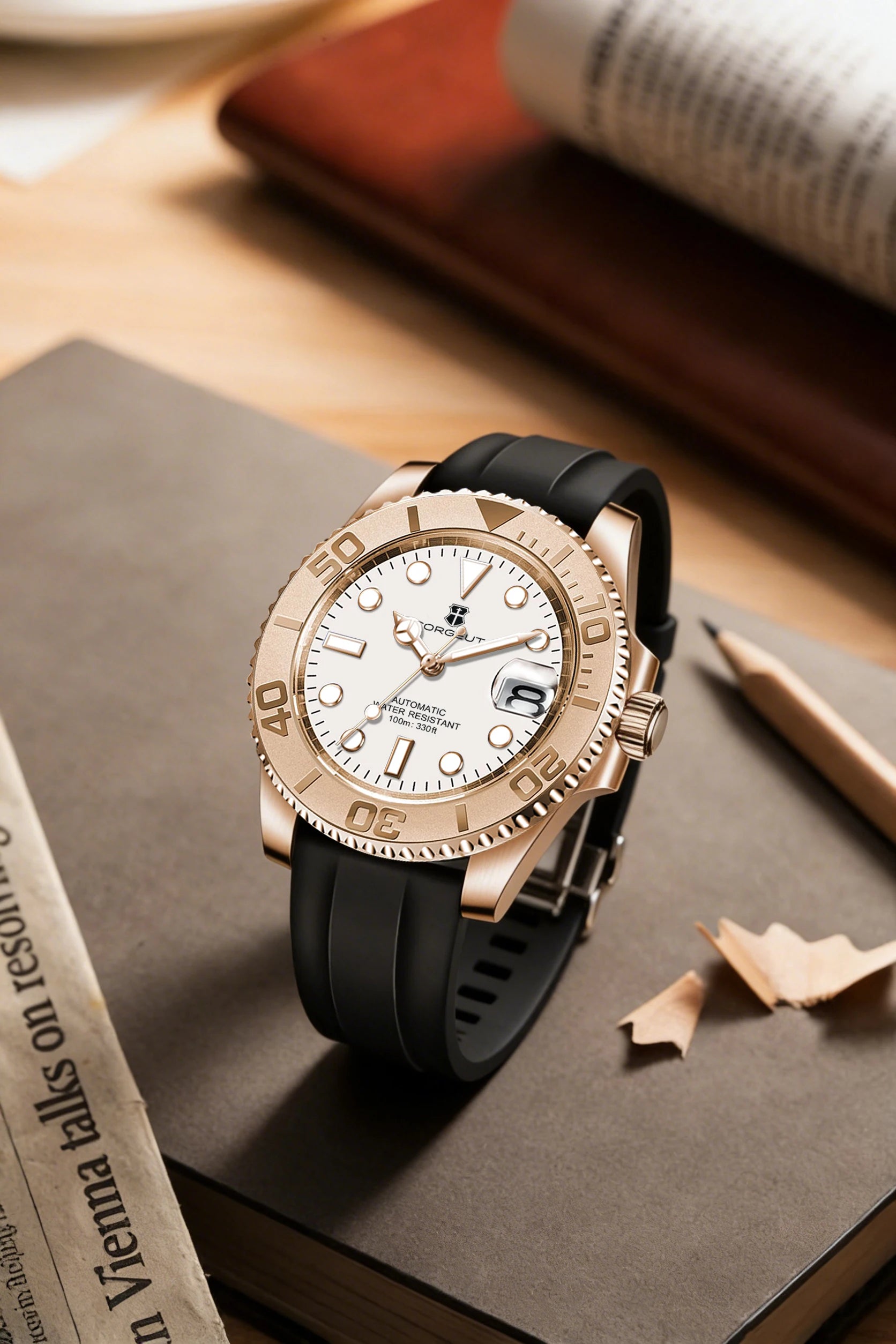 Montre Automatique Homme Corgeut 40mm Mouvement Japonais Saphir – CLEVI Paris
