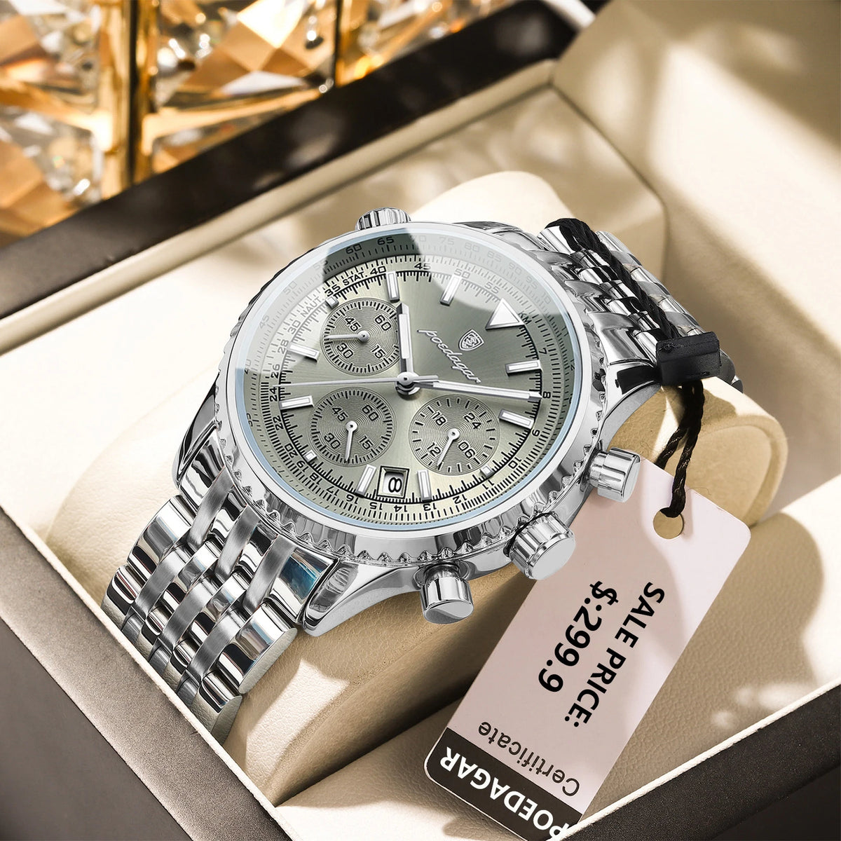 Montre Militaire Chronographe POEDAGAR Homme – CLEVI Paris