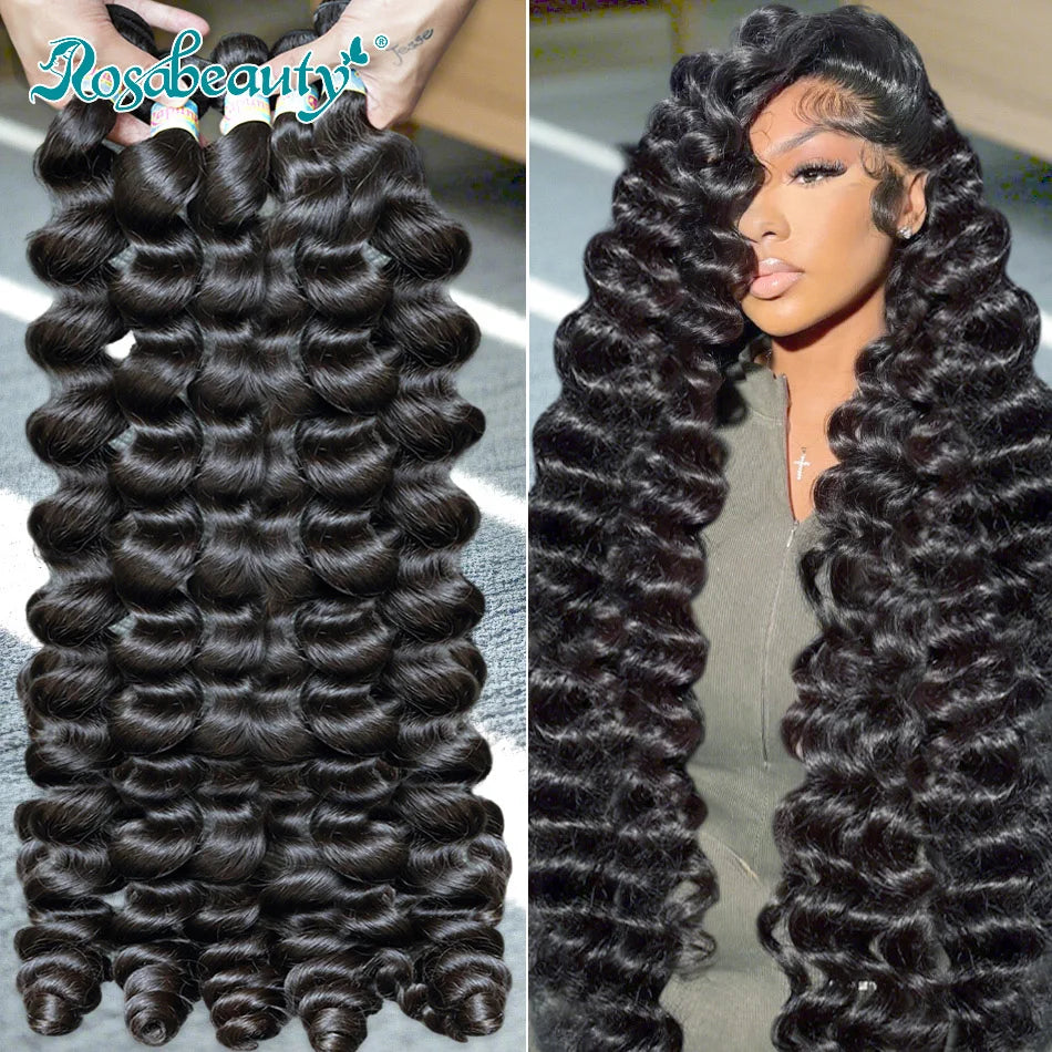 Loose Deep Wave Virgin Hair Extensions 1 2 3 4 Bundles – CLEVI Paris