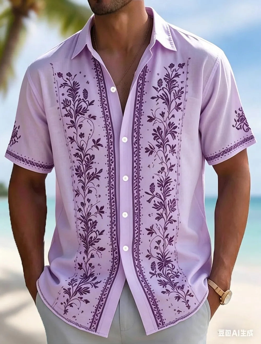 Chemise homme en lin à manches courtes – CLEVI Paris