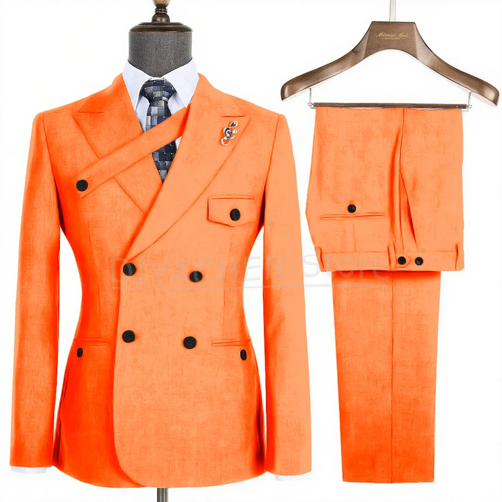 Costume homme croisé à revers pointus – CLEVI Paris