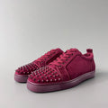 Sneakers Basses Cuir Suède Rouge Bordeaux Rivets Homme – CLEVI Paris