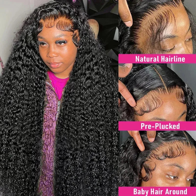 Perruque Lace Front Deep Wave Cheveux Humains Remy Hair 5x5 13x4 13x6 Densité 200% 16-42 Pouces – CLEVI Paris