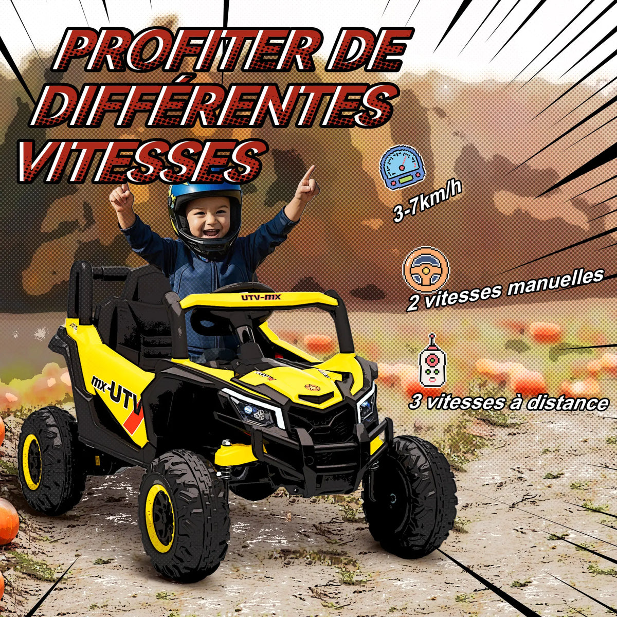 Buggy électrique enfant AIYAPLAY 12 V – CLEVI Paris