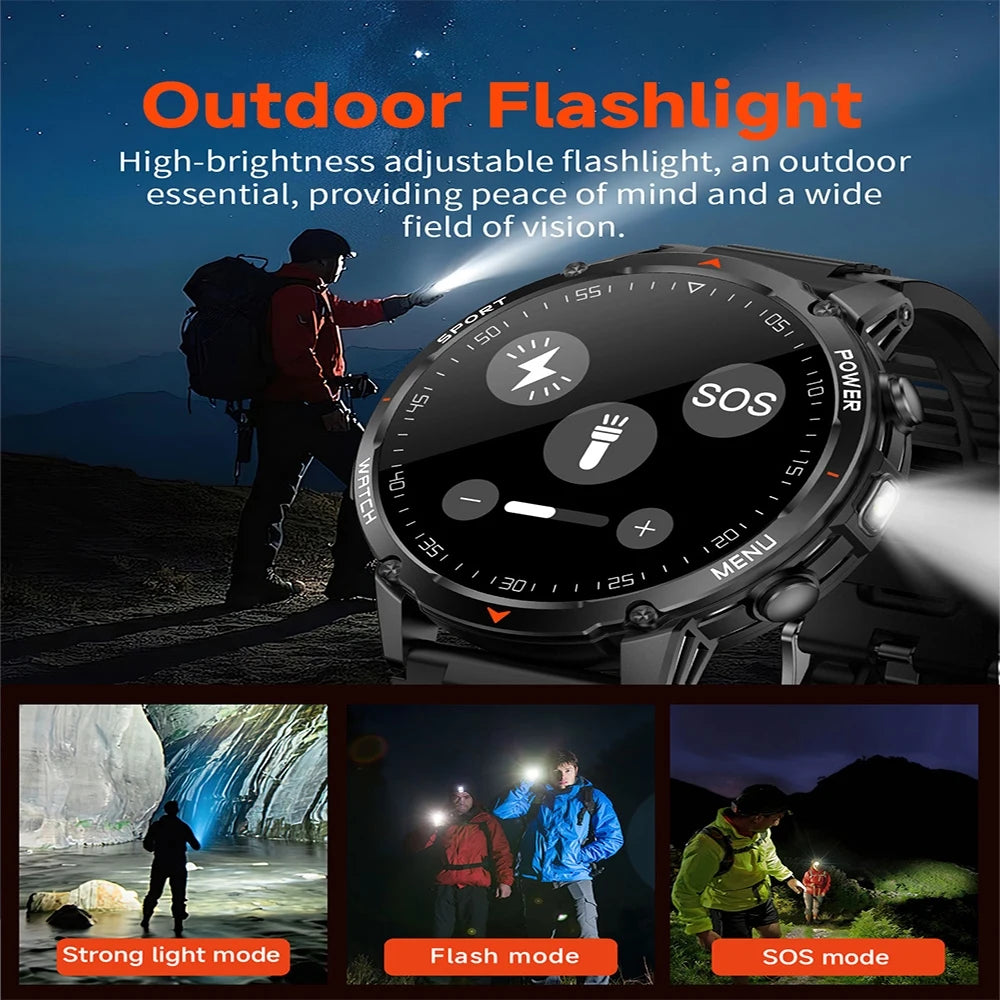 Montre ChiBear AMOLED 1,53″ lampe torche – CLEVI Paris