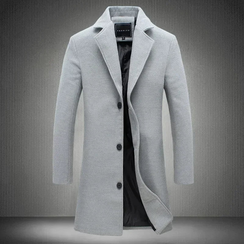Manteau long boutonné homme – CLEVI Paris