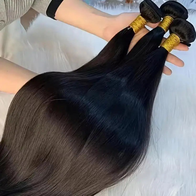 Tissage Brésilien Straight Remy Hair Lisse Double Weft – CLEVI Paris