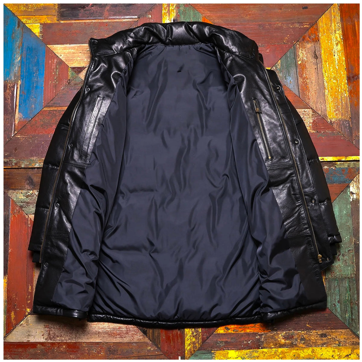 Manteau long homme en cuir de vache noir – CLEVI Paris