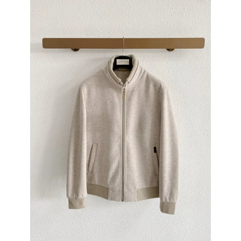 Veste homme d’hiver zippée à double col – CLEVI Paris