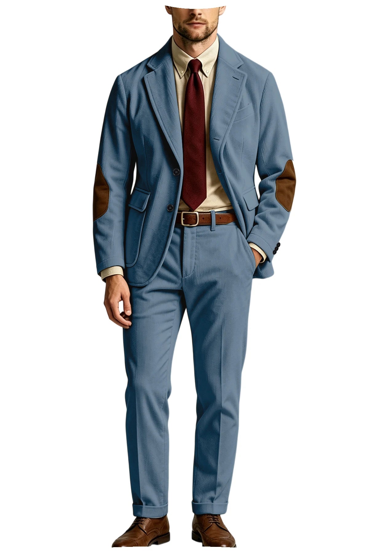 Costume homme 2 pièces en velours côtelé – CLEVI Paris