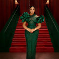 Robe de soirée sirène en dentelle – CLEVI Paris