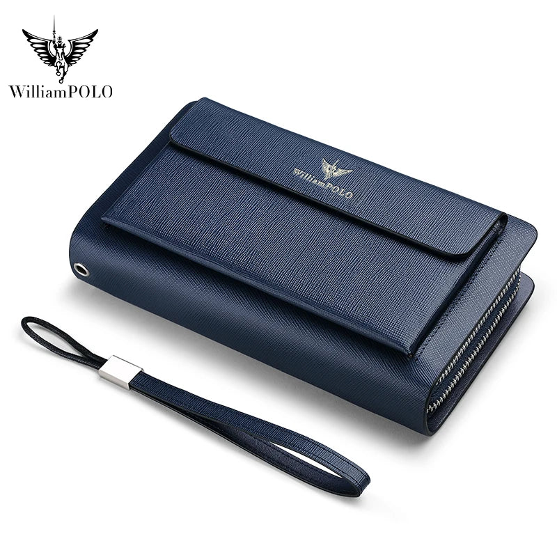 Pochette homme en cuir véritable POLO312 – CLEVI Paris