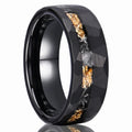 Bague Unisexe en Tungstène Noir Martelé 8 mm – CLEVI Paris