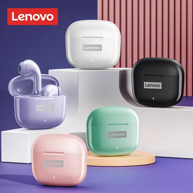 Écouteurs Lenovo LP40 Pro Bluetooth 5.1 13mm ENC IPX5 25H – CLEVI Paris
