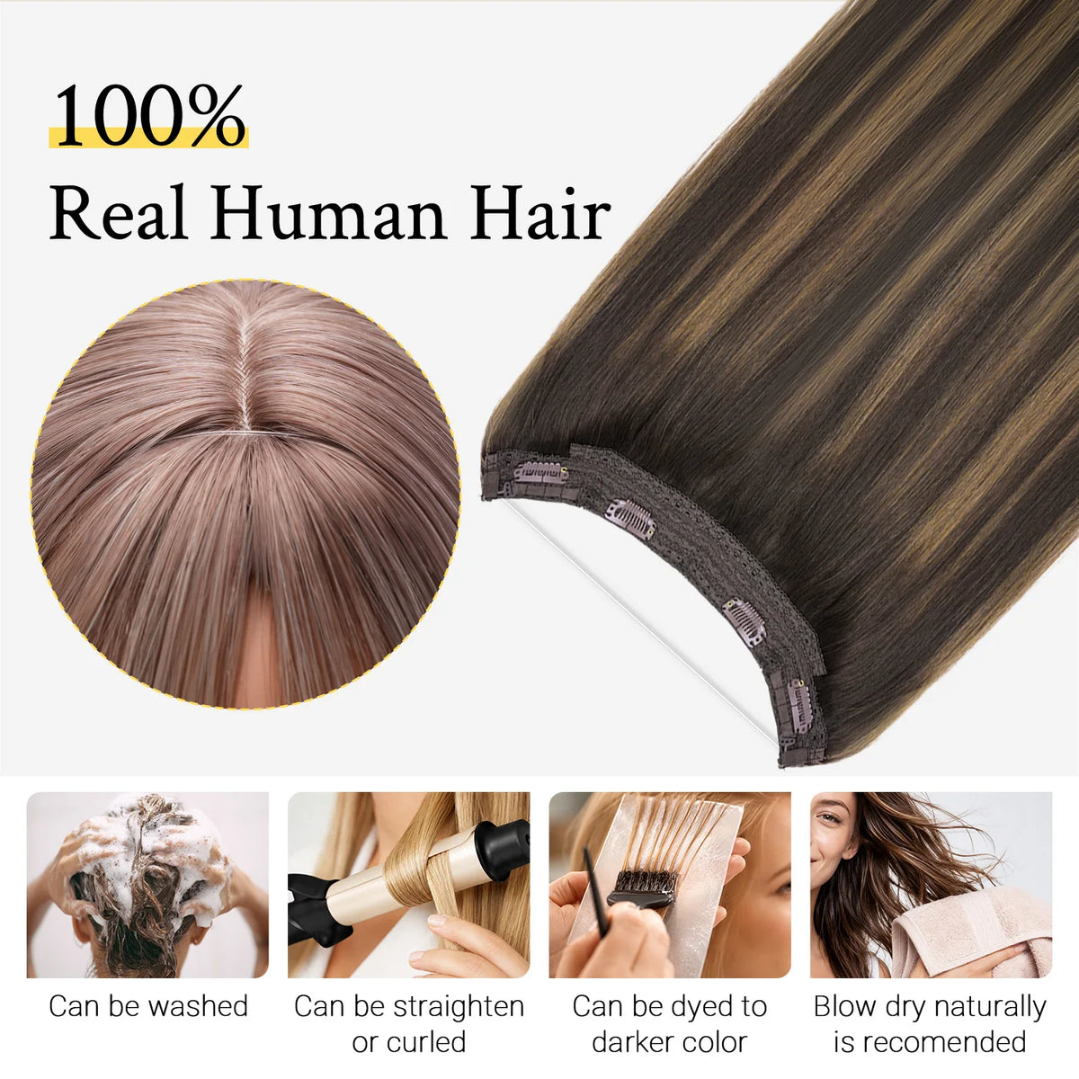 Extensions à fil invisible en cheveux Remy – CLEVI Paris