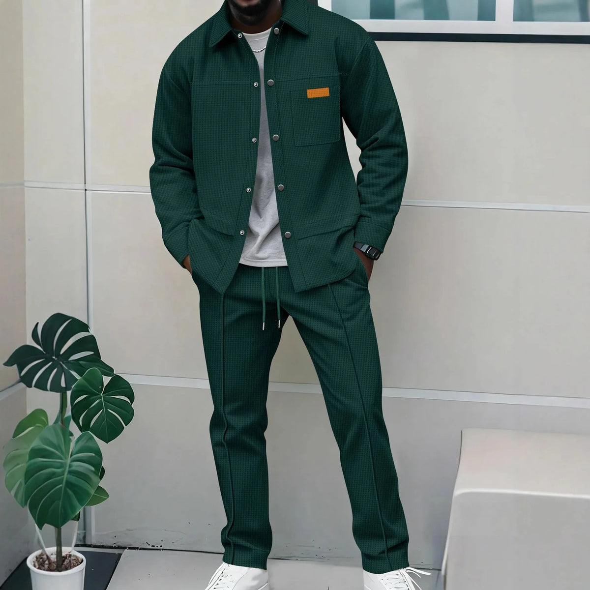 Ensemble Homme Gaufré 2 Pièces – CLEVI Paris