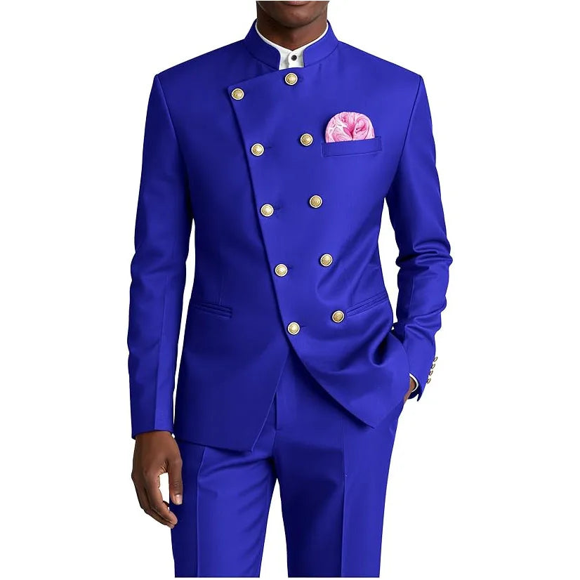 Costume Homme 2 Pièces Col Mandarin – CLEVI Paris