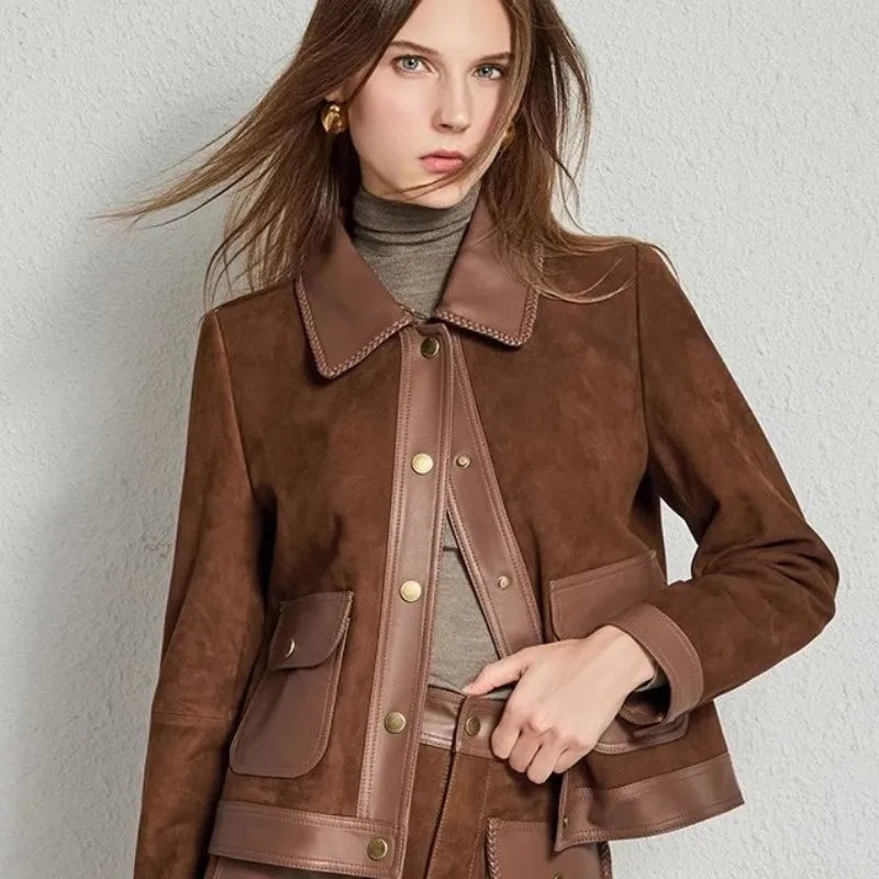 Veste ou jupe femme en cuir de mouton – CLEVI Paris