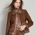 Veste ou jupe femme en cuir de mouton – CLEVI Paris