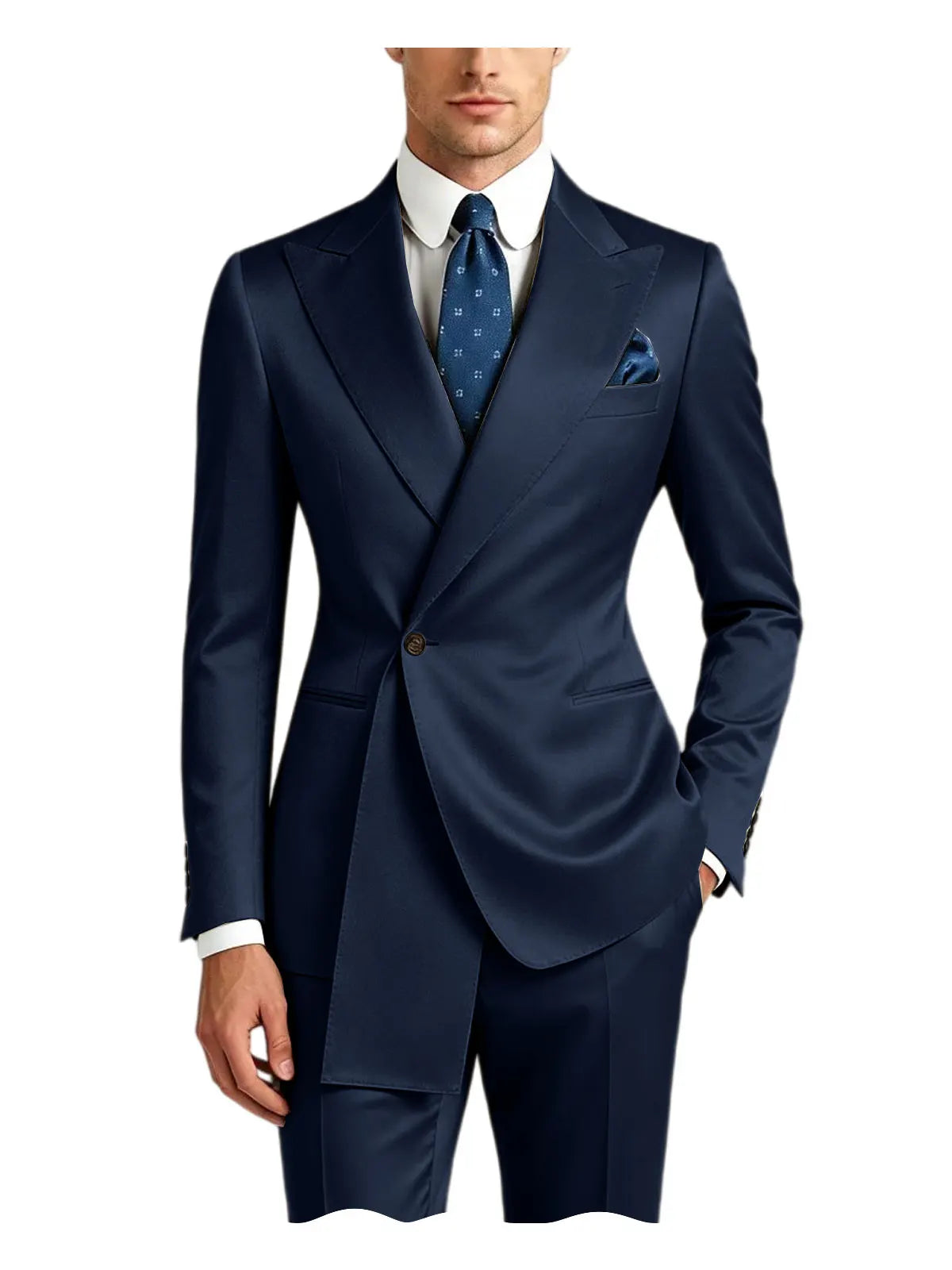 Smoking homme en satin 2 pièces – CLEVI Paris