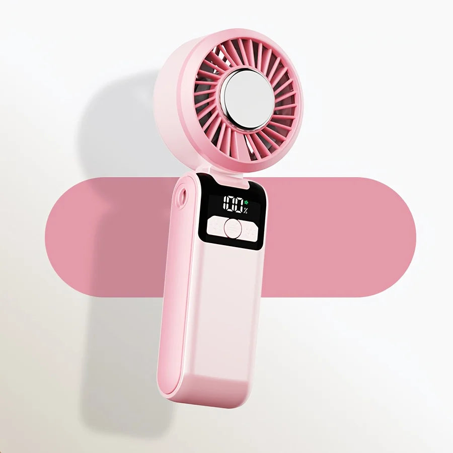 Ventilateur Portable Pliable avec Pack de Glace & Affichage LED – CLEVI Paris