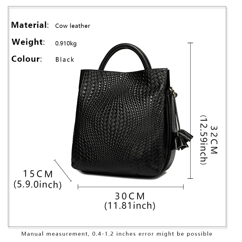 Tote Bag Cuir Veau Pleine Fleur Minimaliste Femme 30x15x32cm – CLEVI Paris