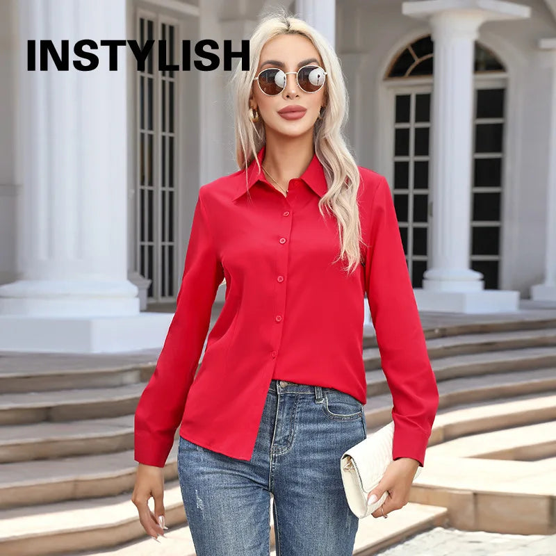 Chemisier uni à boutons femme – CLEVI Paris