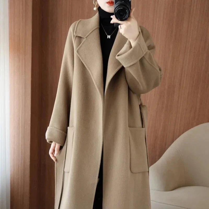 Manteau long ceinturé femme – CLEVI Paris