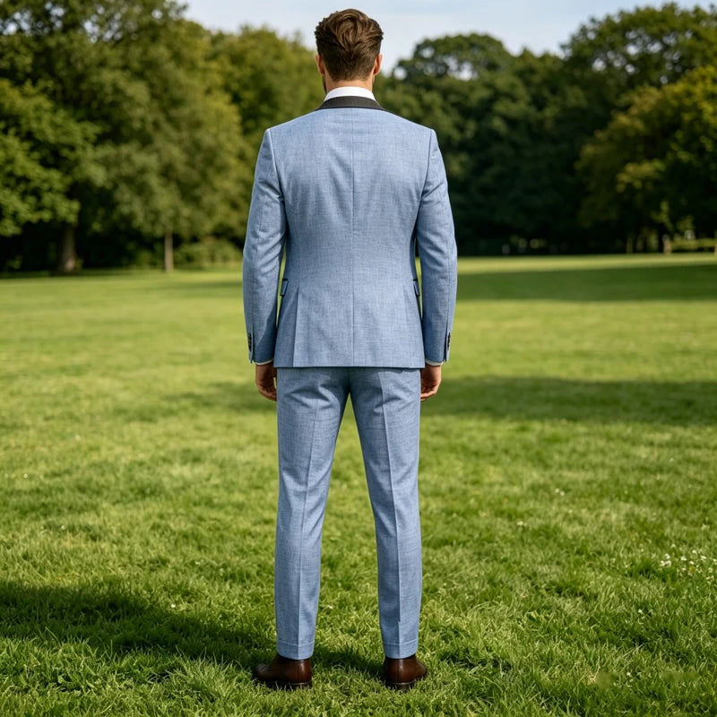 Costume homme 3 pièces en lin mélangé – CLEVI Paris