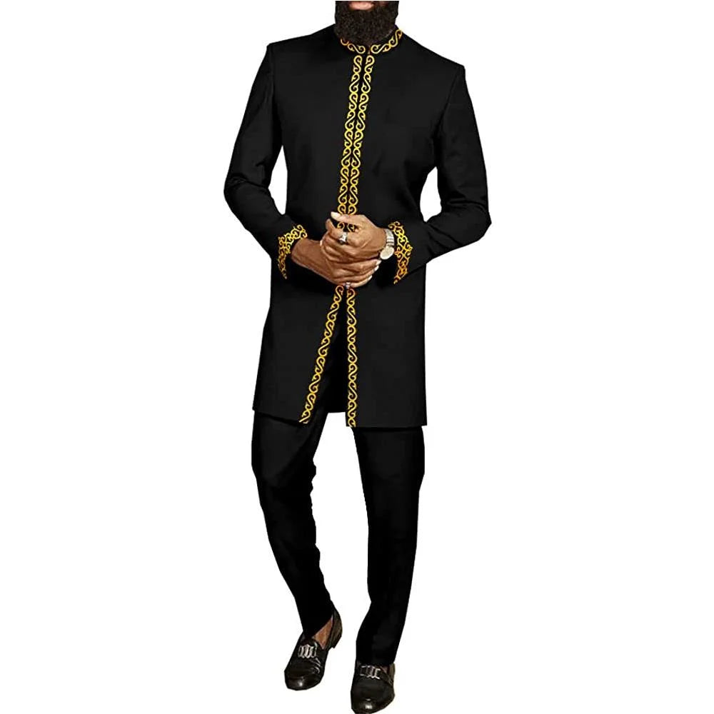 Costume Africain Homme 2 Pièces Kaftan – CLEVI Paris