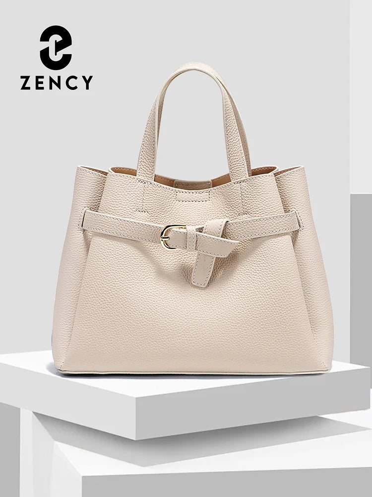 Sac Seau Femme Cuir Véritable Rivets Fermeture Zip – CLEVI Paris