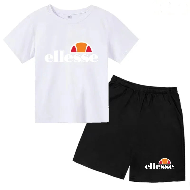 Ensemble enfant imprimé T-shirt et short – CLEVI Paris