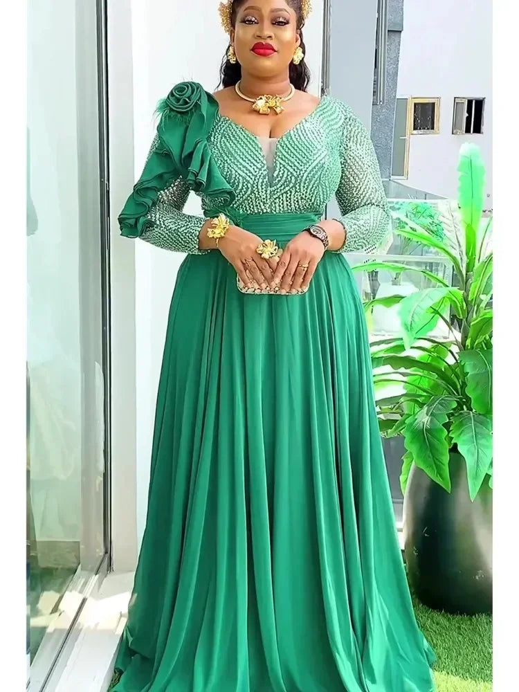 Robe longue africaine élégante femme – CLEVI Paris
