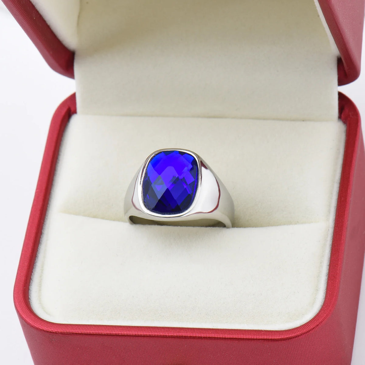 Bague Couple Acier Inoxydable Pierre Homme Femme – CLEVI Paris