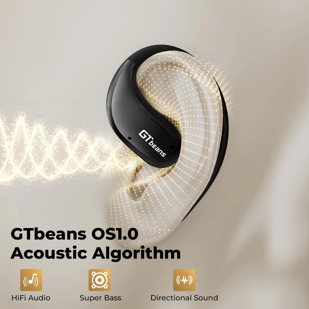 Écouteurs Open-Ear GTbeans E20 BT 6.0 56h 4 Micros – CLEVI Paris