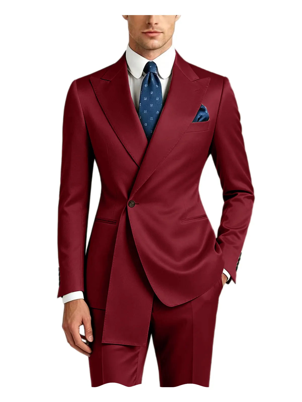 Smoking homme en satin 2 pièces – CLEVI Paris