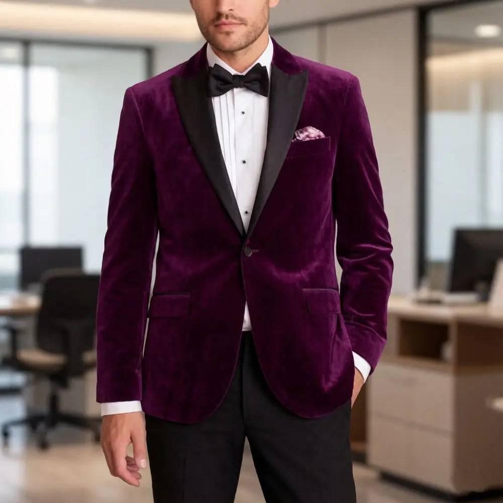 Costume Homme Velours 2 Pièces – CLEVI Paris
