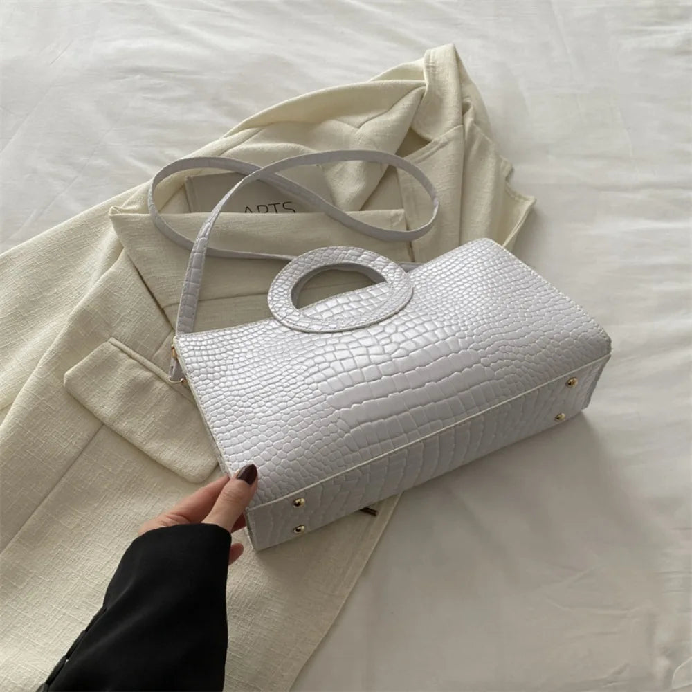 Sac Hobo Femme Cuir PU Motif Croco Grande Capacité Rétro Unisexe – CLEVI Paris