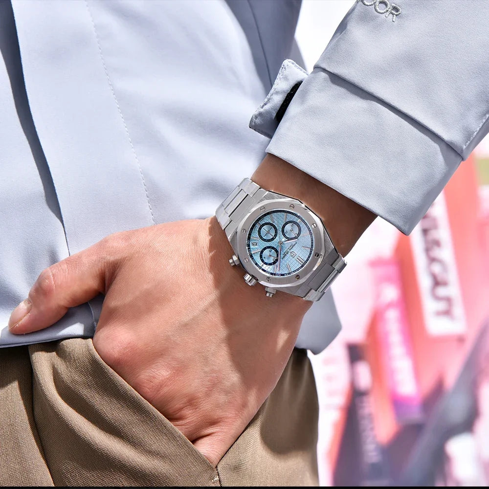 Montre Chronographe Homme Pagani Design VK63 Saphir Lumineux C3 Étanche 20 Bar Fashion 4 Coloris – CLEVI Paris