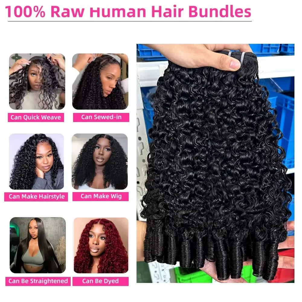 Bundles Bouclés Burmese Curly Cheveux Humains Indiens Remy Hair Boucles Spirales 6-42 Pouces – CLEVI Paris
