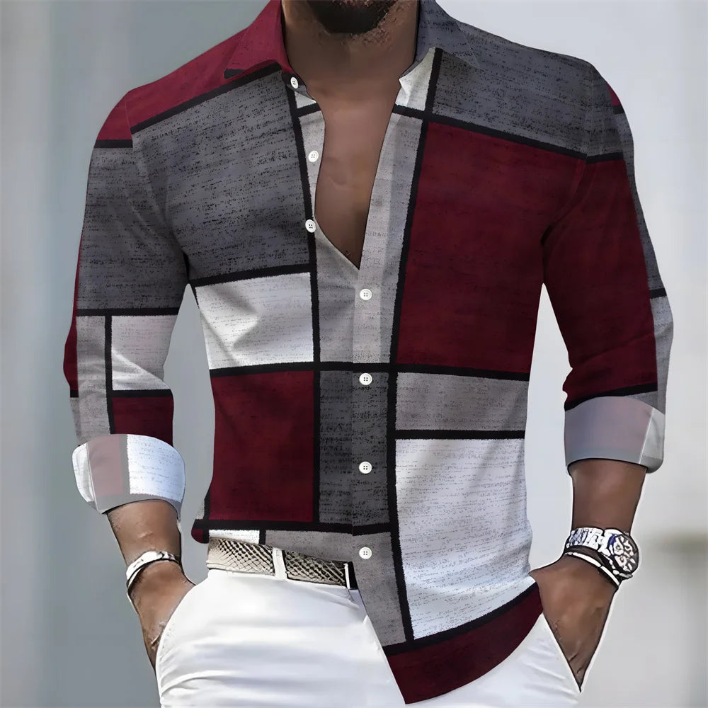 Chemise rayée homme manches longues – CLEVI Paris