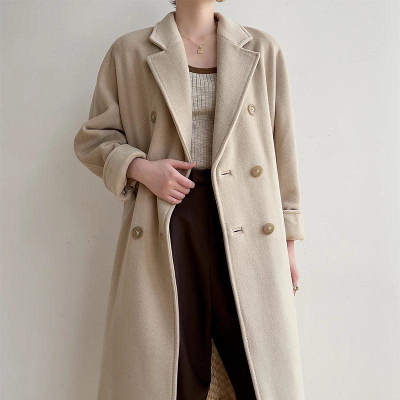 Manteau long femme laine et cachemire – CLEVI Paris