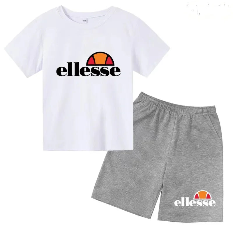 Ensemble enfant imprimé T-shirt et short – CLEVI Paris