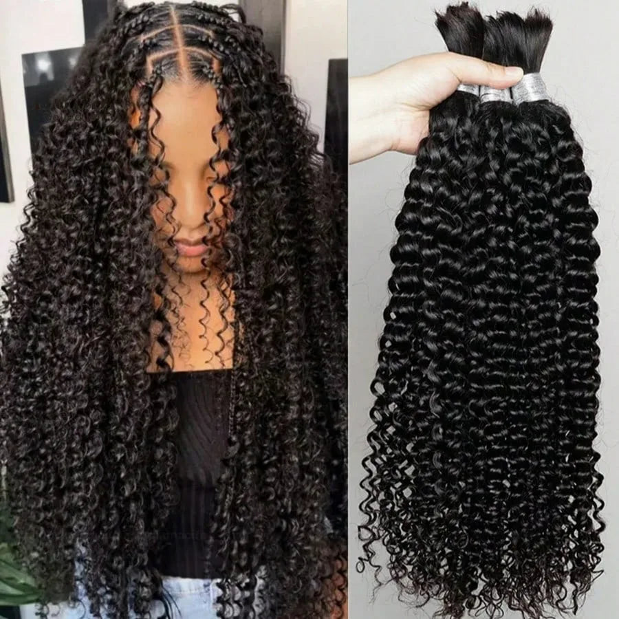 Cheveux Humains à Tresser Deep Wave & Bouclés Birmans Remy – Lot 1 à 5 Mèches – CLEVI Paris