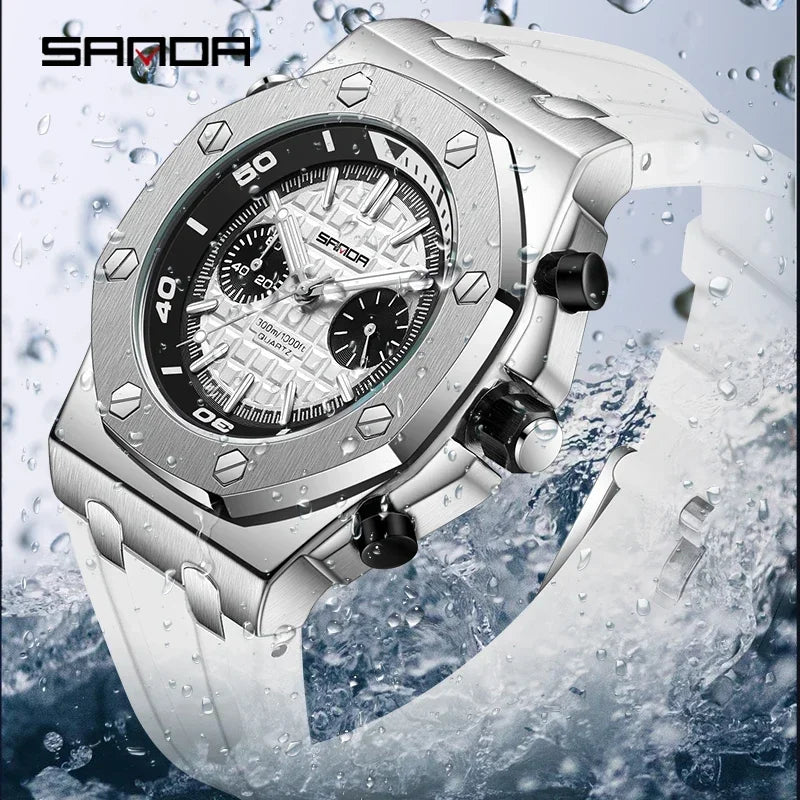 Montre Militaire Double Affichage SANDA 7027 Homme PU – CLEVI Paris